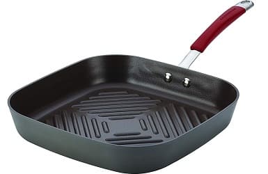 Rachael Ray Cucina Hard-Anodized Nonstick 11-Inch Deep Square Grill Pan
